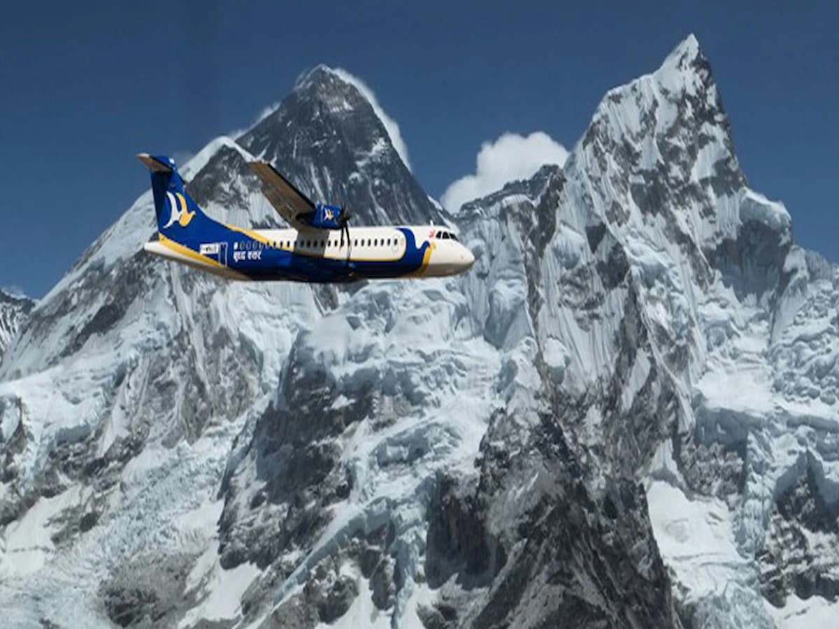 Mountain flight in Nepal